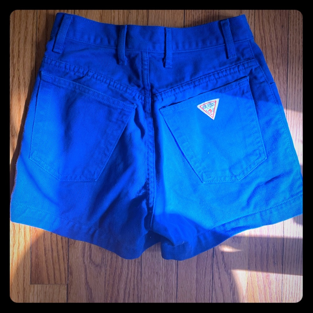 Perfect Guess hi waist jean shorts 90s vibes